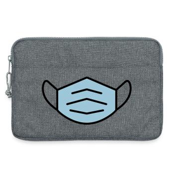 Toller Vektor von einer Maske - Laptoptasche 13" - Grau meliert - Vorne