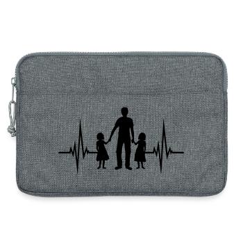 2 Töchter Puls - Laptoptasche 13" - Grau meliert - Vorne