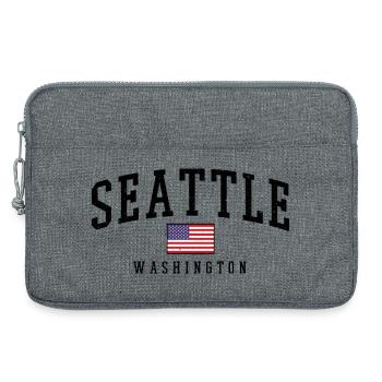 Seattle Washington États-Unis - Sacoche pour ordinateur portable 13 pouces - gris chiné - Devant