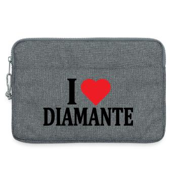 T-Shirt Ich liebe Diamond T-Shirt Geschenkidee - Laptoptasche 13" - Grau meliert - Vorne