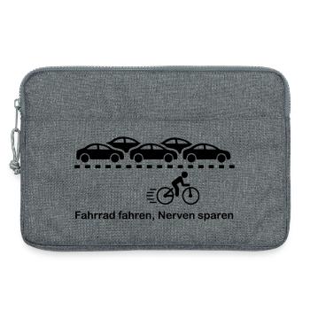 Fahrrad - Laptoptasche 13" - Grau meliert - Vorne
