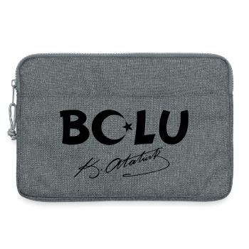 Bolu Türkei Flagge Ata - Laptoptasche 13" - Grau meliert - Vorne