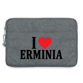 T-Shirt Ich liebe Erminia T-Shirt Geschenkidee - Laptoptasche 13" - Grau meliert - Vorne