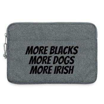 Black Text Designs - Laptop bag 13" - heather grey - Front