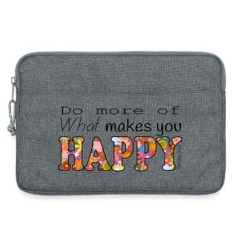 DO MORE OF WHAT MAKES YOU HAPPY - Sacoche pour ordinateur portable 13 pouces - gris chiné - Devant