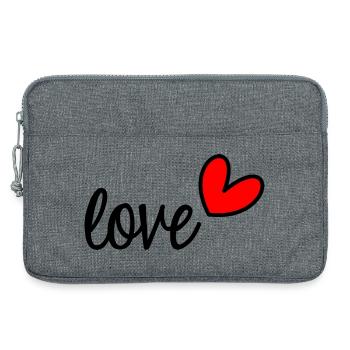 LIEBE - Laptoptasche 13" - Grau meliert - Vorne