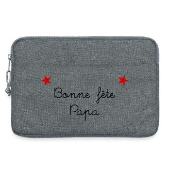 DAD. FATHER'S DAY. HAPPY FATHER'S DAY. HAPPY BIRTHDAY. - Laptop bag 13" - heather grey - Front