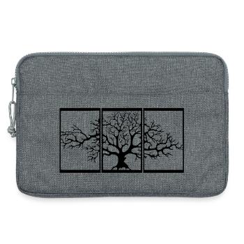 Vue sur la nature (noir) - Sacoche pour ordinateur portable 13 pouces - gris chiné - Devant