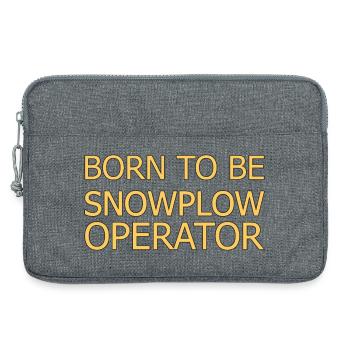 Conducteur de chasse-neige né pour être conducteur de chasse-neige - Sacoche pour ordinateur portable 13 pouces - gris chiné - Devant