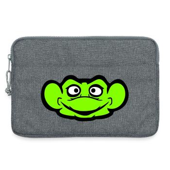Frog Toad Smiles Funny Comic Happy Cool - Laptop bag 13" - heather grey - Front