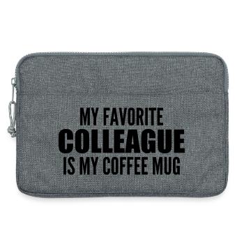 my favorite colleague is my coffee mug - Laptop bag 13" - heather grey - Front