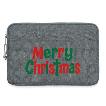 Merry Christmas Lettering Colorful - Laptop bag 13" - heather grey - Front