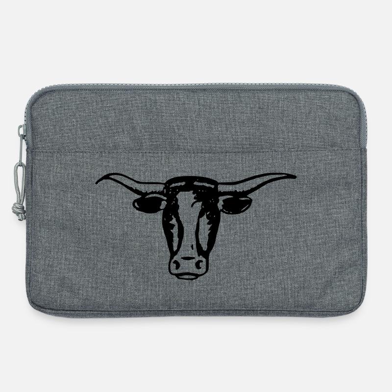 Longhorn Ochsenkopf - Laptoptasche 13" - Grau meliert