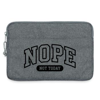 Nope Not today Funny  - Laptop bag 13" - heather grey - Front