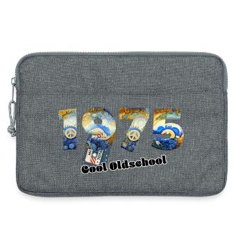 1975 Vintage Retro – Cassette – Cool Olds - Sacoche pour ordinateur portable 13 pouces - gris chiné - Devant