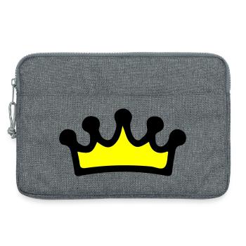 Symbole de la couronne - Sacoche pour ordinateur portable 13 pouces - gris chiné - Devant
