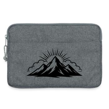 Mountains Clouds Peaks - Laptop bag 13" - heather grey - Front