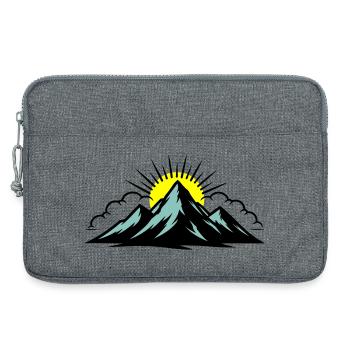 Mountains Clouds Peaks - Laptop bag 13" - heather grey - Front