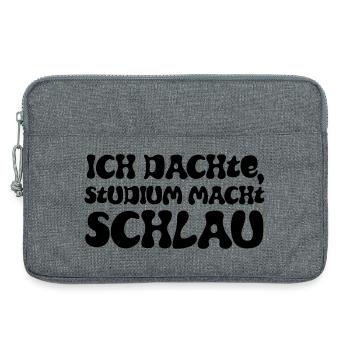 Ich dachte, Studium macht schlau - Laptoptasche 13" - Grau meliert - Vorne