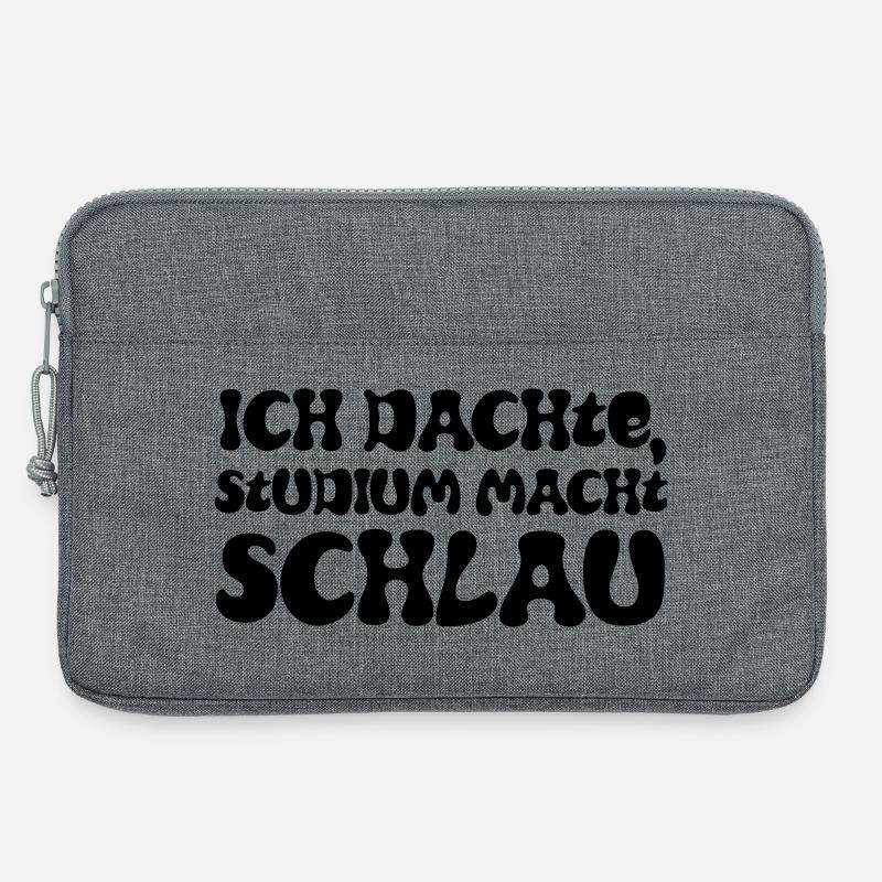 I thought studying made you smart - Laptop bag 13" - heather grey