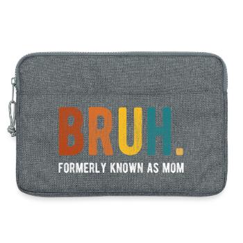 Bruh Formerly Known As Mom Retro Humor - Laptop bag 13" - heather grey - Front