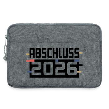 Design de la remise des diplômes 2026 - Sacoche pour ordinateur portable 13 pouces - gris chiné - Devant