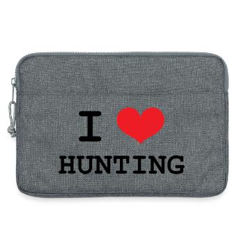 J’aime chasser - chasse - Sacoche pour ordinateur portable 13 pouces - gris chiné - Devant