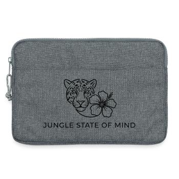 Wild Hibiscus Jaguar - Laptop bag 13" - heather grey - Front