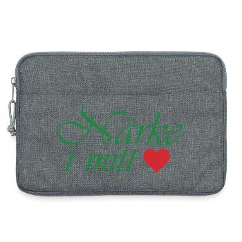 Närke dans mon cœur - Sacoche pour ordinateur portable 13 pouces - gris chiné - Devant