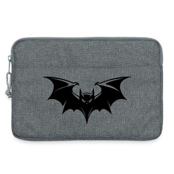 Bat Gothic Logo - Laptop bag 13" - heather grey - Front