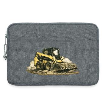 Machine de chantier vintage à chargeuse compacte - Sacoche pour ordinateur portable 13 pouces - gris chiné - Devant