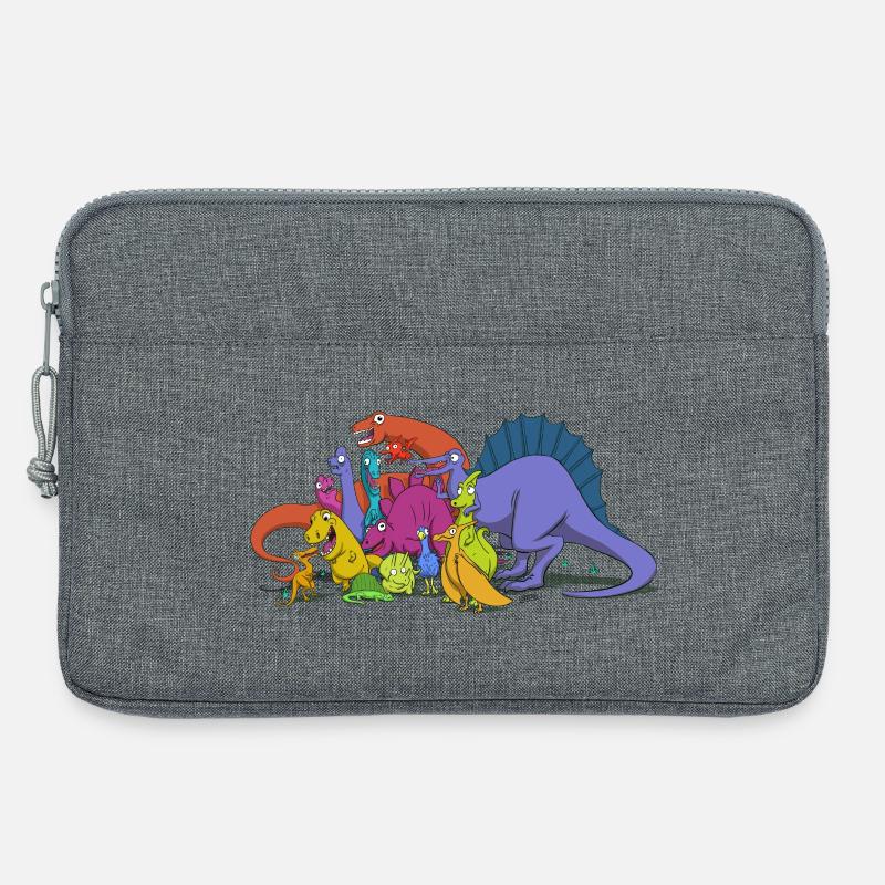 Dinosaurier sind alle Freunde - Laptoptasche 13" - Grau meliert