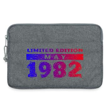 44. Geburtstag Limited Edition 05/1982 - Laptoptasche 13" - Grau meliert - Vorne
