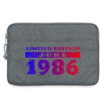 40. Geburtstag Limited Edition 06/1986 - Laptoptasche 13" - Grau meliert - Vorne