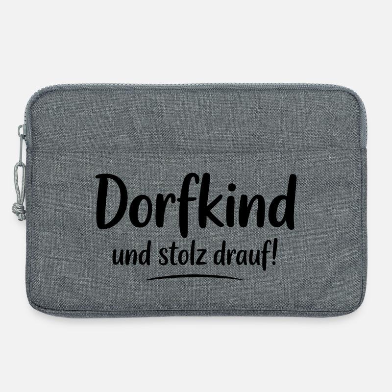 Dorfkind und stolz drauf! – Echtes Landleben Style - Laptoptasche 13" - Grau meliert