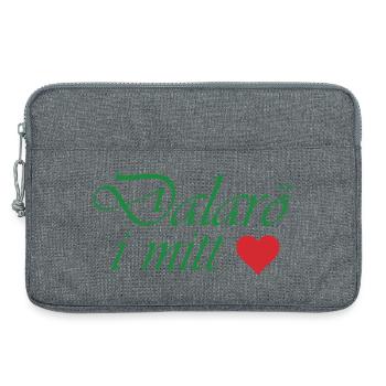 Dalarö dans mon cœur - Sacoche pour ordinateur portable 13 pouces - gris chiné - Devant