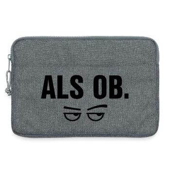 As if funny sarcasm irony saying with eyes - Laptop bag 13" - heather grey - Front