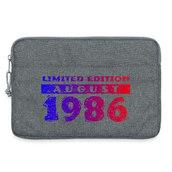 40th Birthday Limited Edition 08/1986 - Laptop bag 13" - heather grey - Front