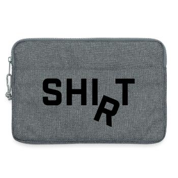 Shirt R falls around Slogan Motif - Laptop bag 13" - heather grey - Front