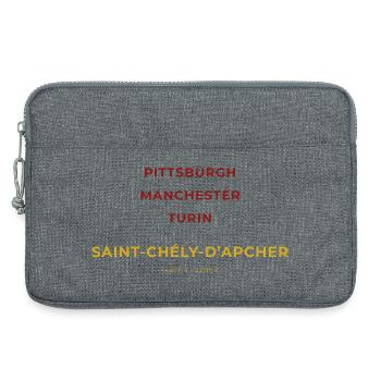 Saint-Chély-d'Apcher Lozère - Pittsburgh - Turin - Sacoche pour ordinateur portable 13 pouces - gris chiné - Devant