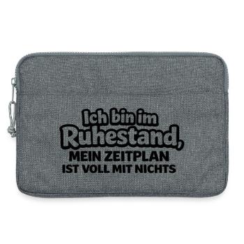 Ich bin im Ruhestand – Mein Zeitplan: Nur Nichts - Laptoptasche 13" - Grau meliert - Vorne