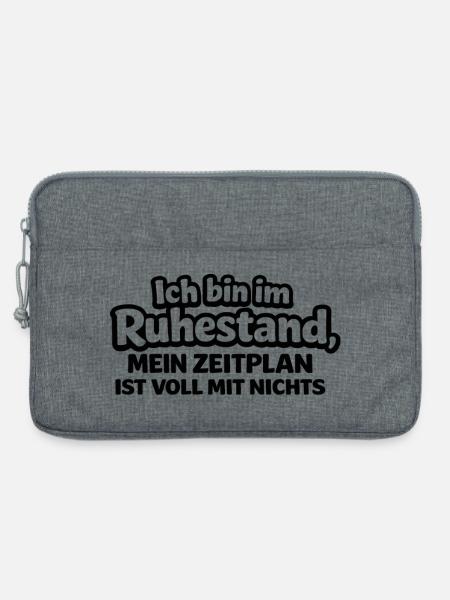 Ich bin im Ruhestand – Mein Zeitplan: Nur Nichts - Laptoptasche 13" - Grau meliert