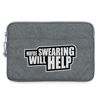 Maybe Swearing Will Help Sarkastisch Spruch Grafik - Laptoptasche 13" - Grau meliert - Vorne