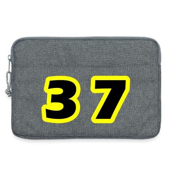 Symbole numérique 37 - Sacoche pour ordinateur portable 13 pouces - gris chiné - Devant