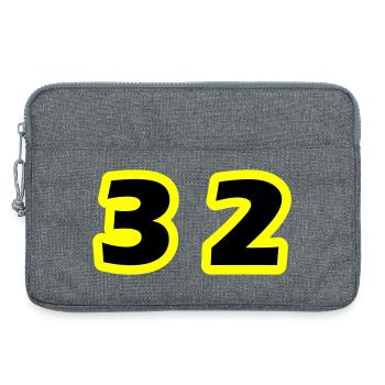 32 Symbole numérique - Sacoche pour ordinateur portable 13 pouces - gris chiné - Devant
