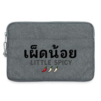 Little Spicy – Amateur de la cuisine thaïlandaise - Sacoche pour ordinateur portable 13 pouces - gris chiné - Devant