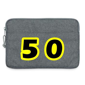 Symbole de 50 chiffres - Sacoche pour ordinateur portable 13 pouces - gris chiné - Devant
