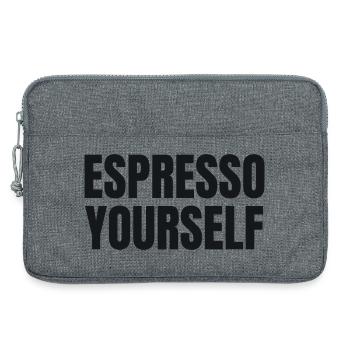 Espresso Yourself - T-shirt Drôle de Café - Sacoche pour ordinateur portable 13 pouces - gris chiné - Devant