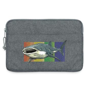 Whale Shark Rhincodon typus - Laptop bag 13" - heather grey - Front