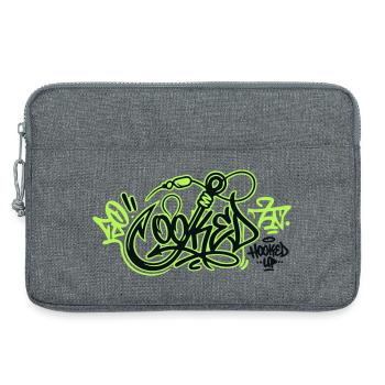 Angelhaken Graffiti Logo - Laptoptasche 13" - Grau meliert - Vorne